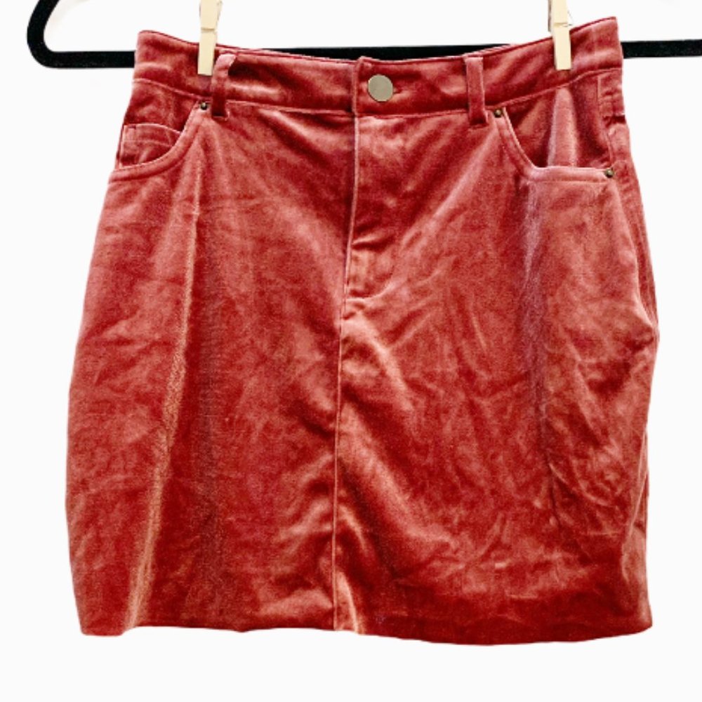 Forever 21 Velvet Mini Skirt - Picture 2 of 8